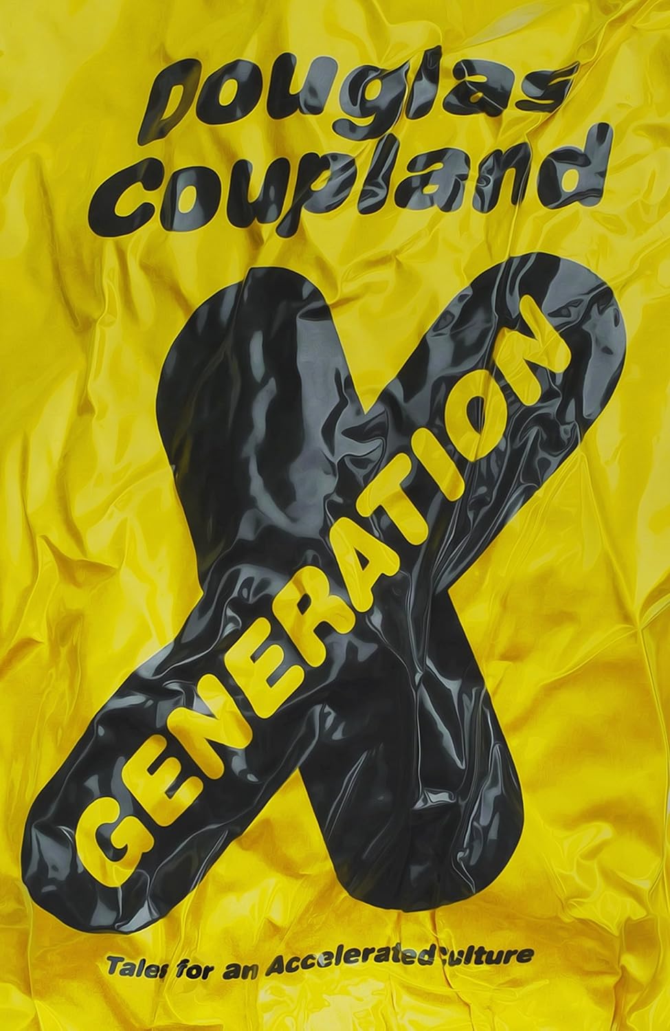 Yellow book cover with a large black "X" and the title "Generation X.
