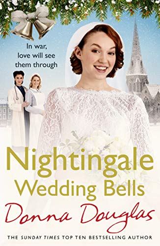 Book cover: wartime romance with a nurse in a wedding dress.