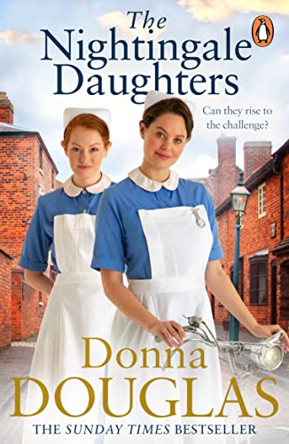 Book cover featuring two nurses in uniform standing on a brick street.