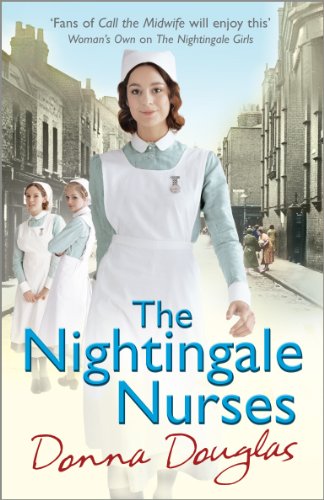 Book cover featuring three women in vintage nurse uniforms on a street.