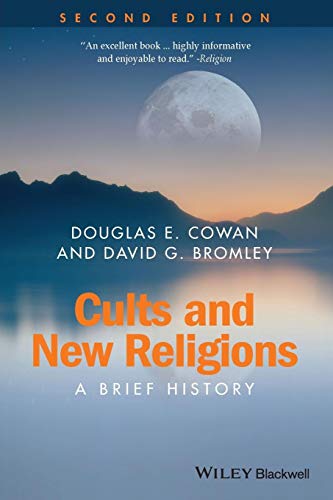 Book cover: “Cults and New Religions – a Brief History 2E” with moonlit mountains.