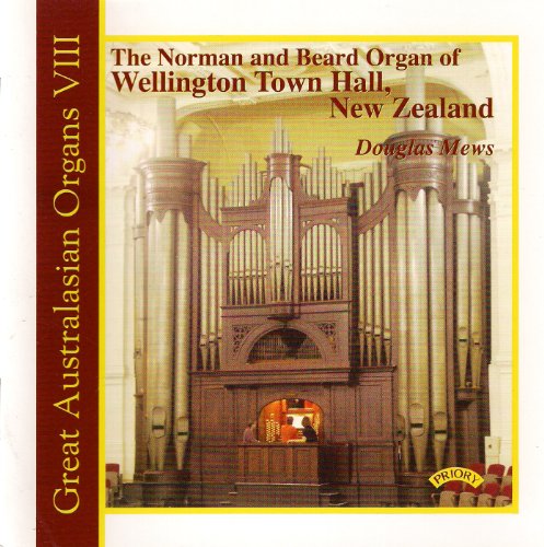 CD cover featuring a large, ornate pipe organ in Wellington Town Hall.