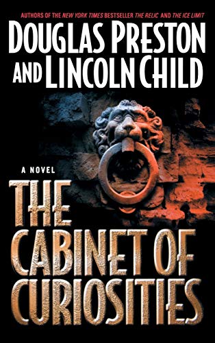 Book cover with a lion head door knocker on a stone wall.