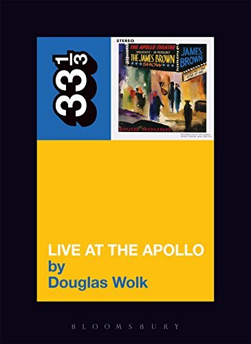 Book cover for “Live at the Apollo” featuring James Brown and theater poster.