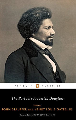 Book cover featuring a portrait of Frederick Douglass in formal attire.