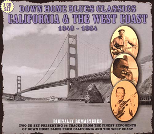 Two CD set cover featuring the Golden Gate Bridge and blues musicians.