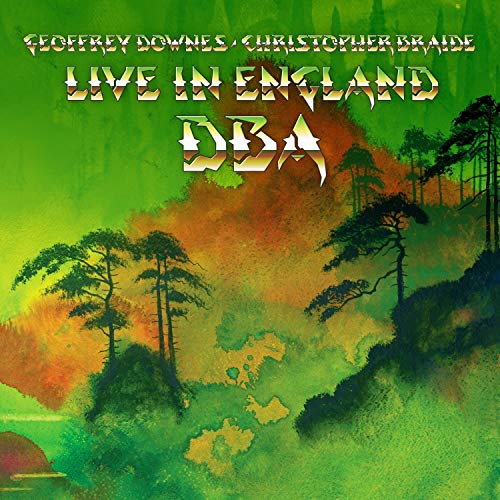 Album cover for "Live In England" by Downes Braide Association, landscape scene.