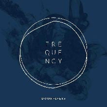 CD cover for Downflyers’ “Frequency” with abstract white lines and text.