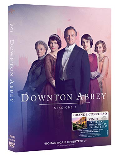 Downton Abbey Season 3 DVD cover featuring cast portraits and estate backdrop.