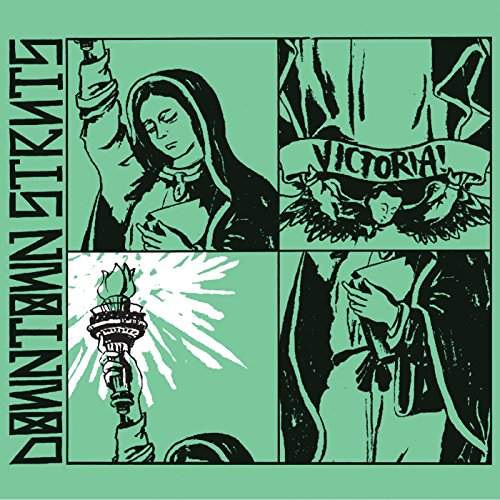 Black and white album cover with fragmented images of people and symbols.