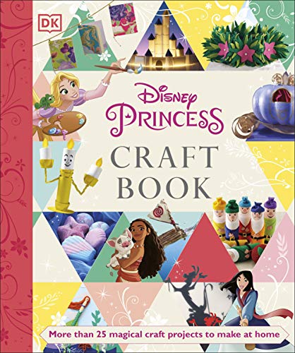 Disney Princess Craft Book cover with characters and craft supplies.