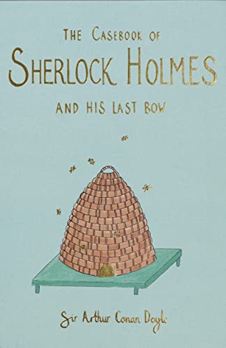 Book cover: “The Casebook of Sherlock Holmes” with a beehive illustration.