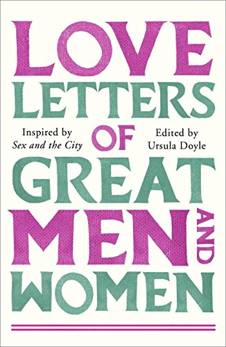 Book cover with large purple and green text reading Love Letters of Great Men.