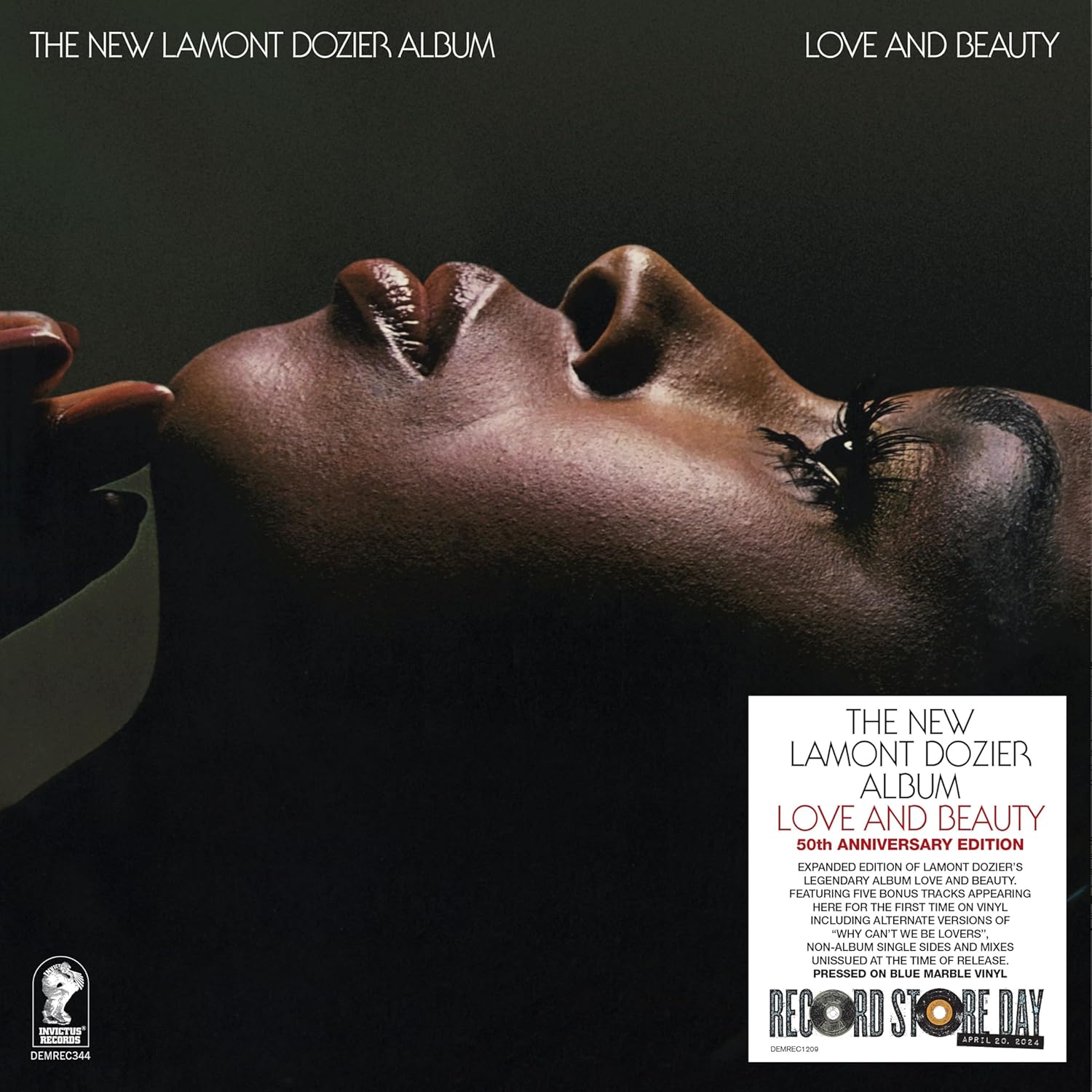 Vinyl album cover featuring a close-up portrait of Lamont Dozier.