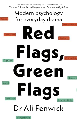 Book cover with bold text "Red Flags, Green Flags" and color-coded traits.