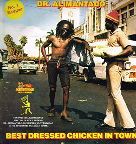 Two men stand on a street in Jamaica on this album cover.