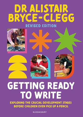 Book cover titled Getting Ready to Write with photos of children engaging in activities.