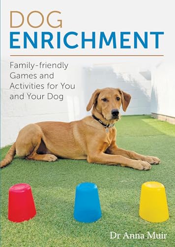 Book cover featuring a brown dog lying on artificial turf with cones.
