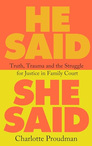 Book cover: "He Said, She Said" with orange and yellow text.