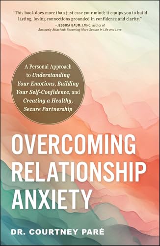 Book cover with title "Overcoming Relationship Anxiety" in large, bold white letters.