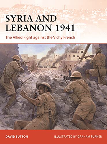 Book cover depicting soldiers in combat during the Syria-Lebanon campaign, 1941.