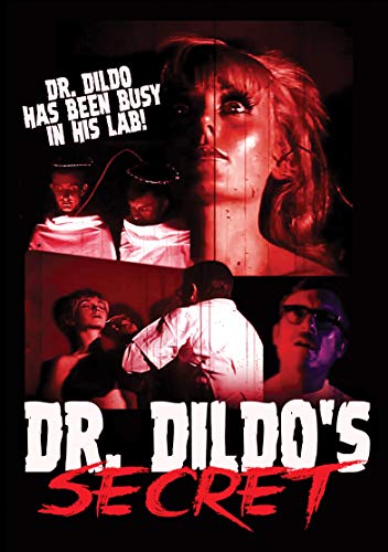 DVD cover with red-tinted images of people and the title Dr. Dildo's Secret.