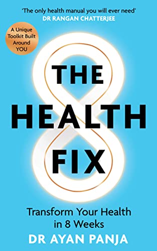 Book cover: "The Health Fix" with a large white infinity symbol.