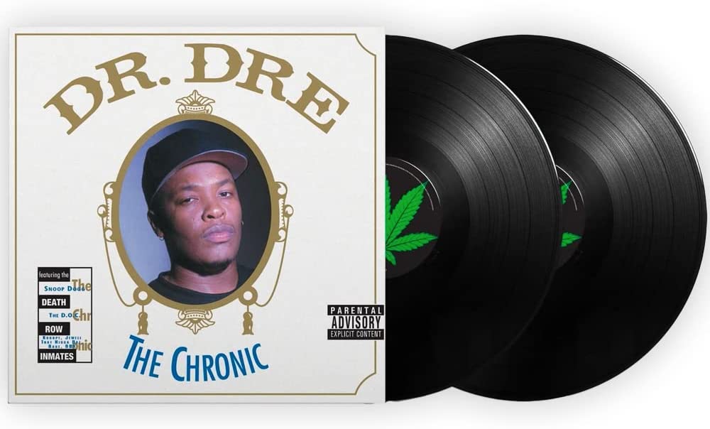 Dr. Dre’s “The Chronic” vinyl album cover featuring Snoop Dogg.