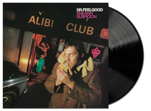 Dr. Feelgood album cover and black vinyl record shown together.
