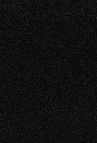 Black leather-bound Bible, closed, with textured cover.