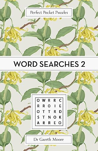 Book cover with yellow flowers and a sample word search puzzle.