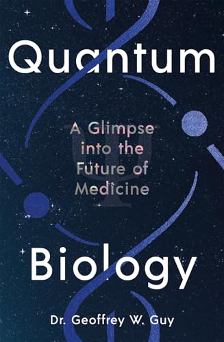 Book cover titled Quantum Biology with a dark blue space-themed background and abstract graphics.