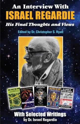 Book cover featuring a portrait of Israel Regardie and smaller book images.