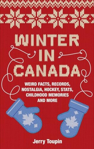 Book cover for “Winter in Canada” with snowflake pattern and mittens.