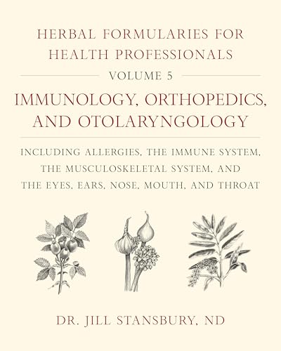 Book cover: "Herbal Formularies for Health Professionals, Volume 5" with botanical illustrations.