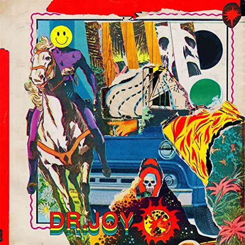 Collage album cover featuring a rider on horseback, car, and sun imagery.