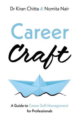 Book cover: "Career Craft" with a paper boat illustration.