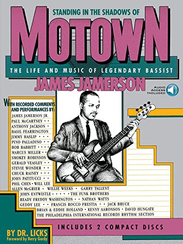 Book cover featuring a portrait of bassist James Jamerson playing a bass guitar.