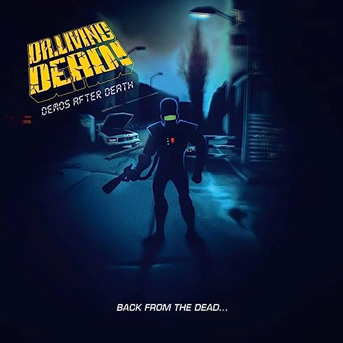 CD cover: robotic figure with a weapon in a dark, urban scene.