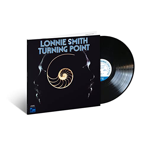 Vinyl record and cover for Dr. Lonnie Smith's Turning Point featuring a nautilus shell.
