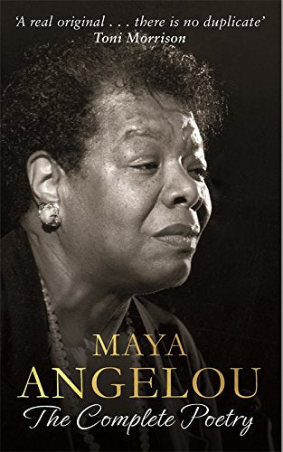 Book cover featuring a black and white portrait of Maya Angelou with gold text.