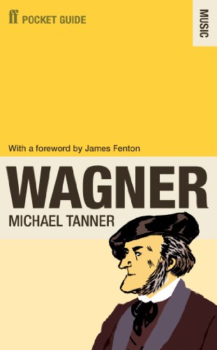 Yellow book cover featuring a portrait of composer Richard Wagner.