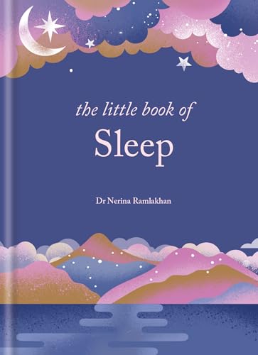 Book cover with a crescent moon, clouds, and illustrated mountains.