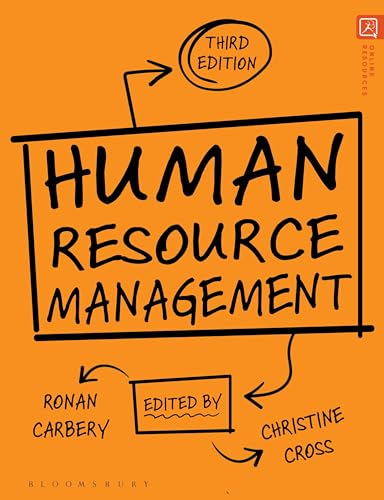 Orange book cover with bold black text: "Human Resource Management," third edition.