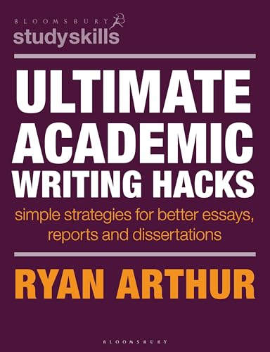 Book cover for Ultimate Academic Writing Hacks by Ryan Arthur on a purple background.