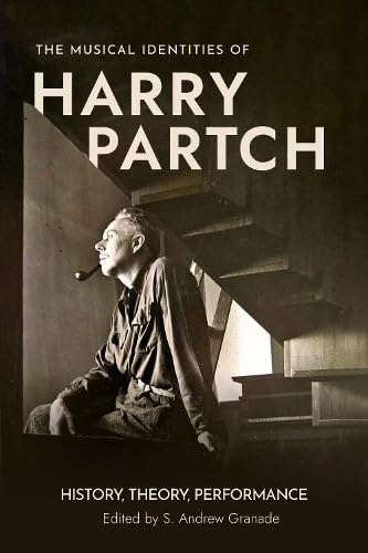 Book cover featuring a black and white portrait of composer Harry Partch.