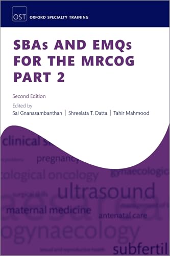 Book cover: “SBAs and EMQs for the MRCOG Part 2”, second edition.