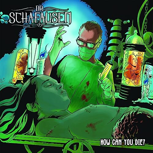 CD cover: illustrated doctor with patient, green and blue tones.
