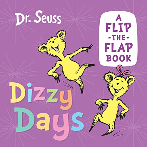 Dr. Seuss book cover with a yellow creature and "Dizzy Days" text.