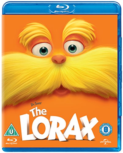 Blu-ray cover for "The Lorax" featuring a fluffy, orange character.